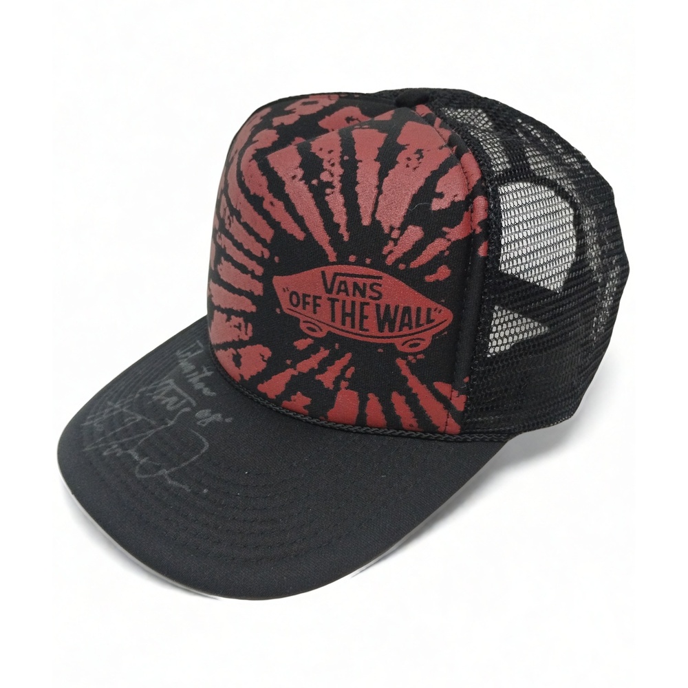 Streetwear Skater Vans Trucker Hat Snapback Polyester Nylon Signed Steve Van